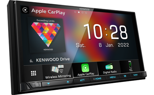 KENWOOD DMX8021DABS Digital Media AV Receiver con 7.0" WVGA Display, Wireless Smartphone Connections, Bluetooth & Digital Radio DAB+
