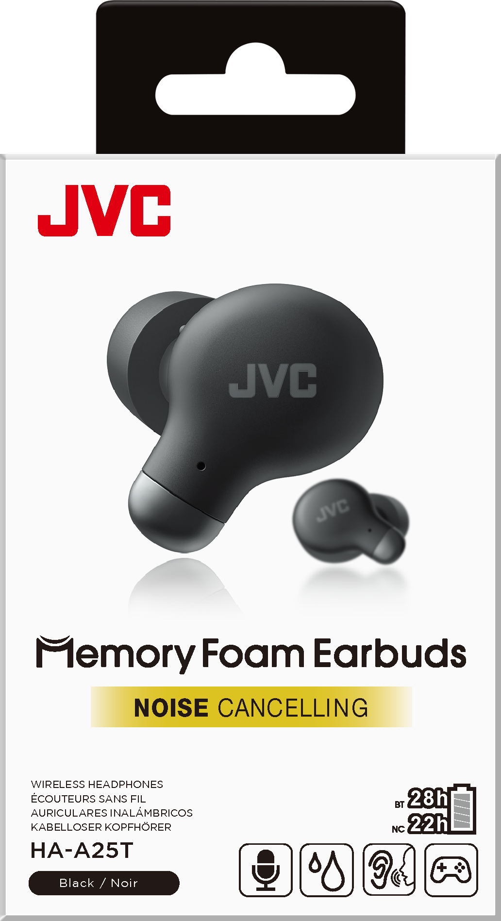 OUTLET JVC HA-A25T Auricolari in Memory Foam con cancellazione del rumore