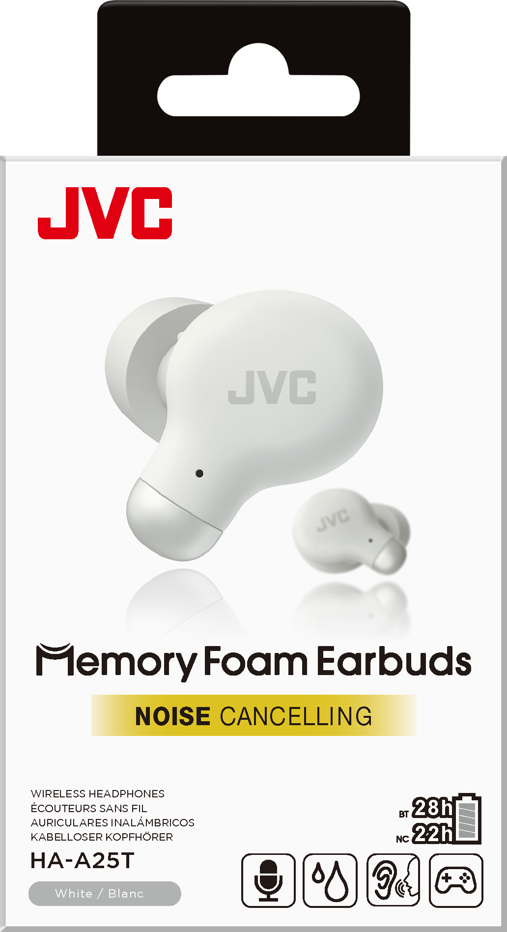 OUTLET JVC HA-A25T Auricolari in Memory Foam con cancellazione del rumore