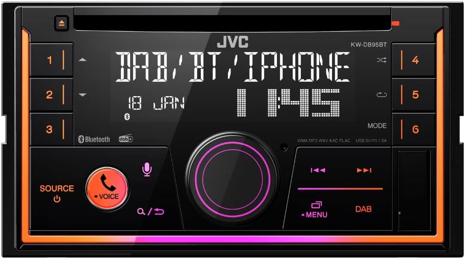 JVC KW-DB95BT Sintolettore CD  2DIN con  Bluetooth e tuner DAB +