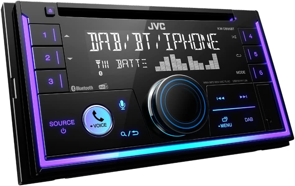 JVC KW-DB95BT Sintolettore CD  2DIN con  Bluetooth e tuner DAB +