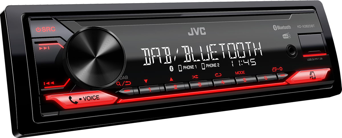 JVC KD-X282DBT Digital Media Receiver con Bluetooth e tuner digitale DAB+