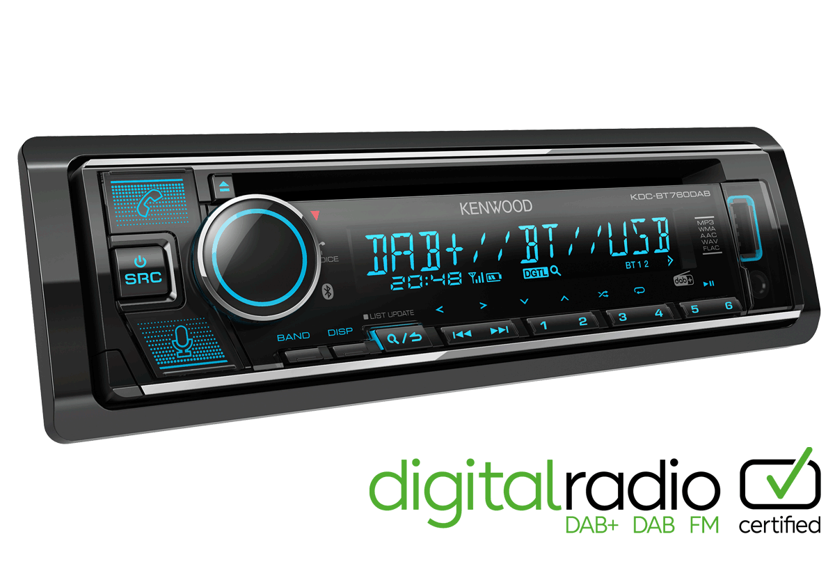 Kenwood KDC-BT760DAB. Sintolettore CD Digital con radio DAB+, Bluetooth technology e assistente vocale Amazon Alexa