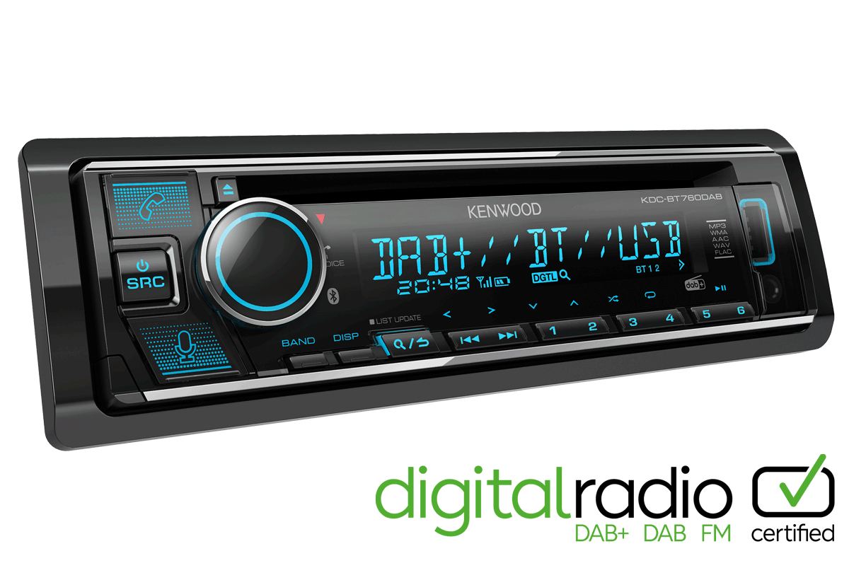 Kenwood KDC-BT760DAB. Sintolettore CD  Digital con radio DAB+, Bluetooth technology e assistente vocale Amazon Alexa