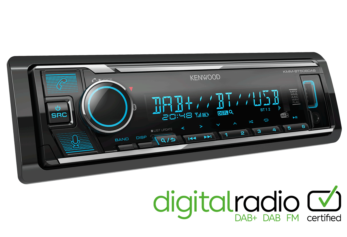 Kenwood KMM-BT508DAB. Digital Media Receiver CON Digital radio DAB+, Bluetooth e compatibilità con Amazon Alexa