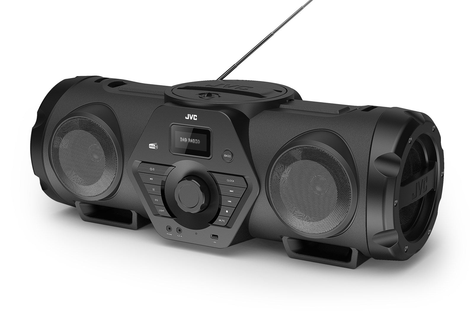 JVC RV-NB300DAB - Boomblaster con CD, USB, DAB+ e streming audio Bluetooth