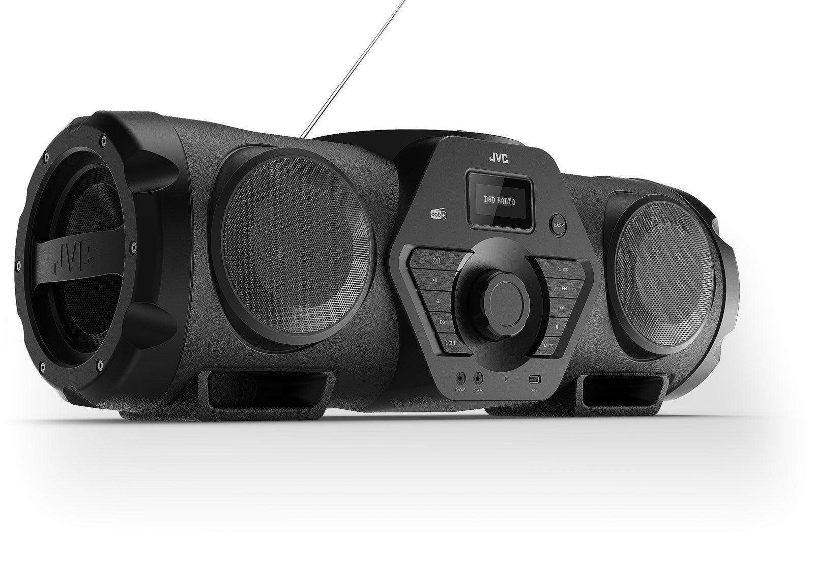 JVC RV-NB300DAB - Boomblaster con CD, USB, DAB+ e streming audio Bluetooth