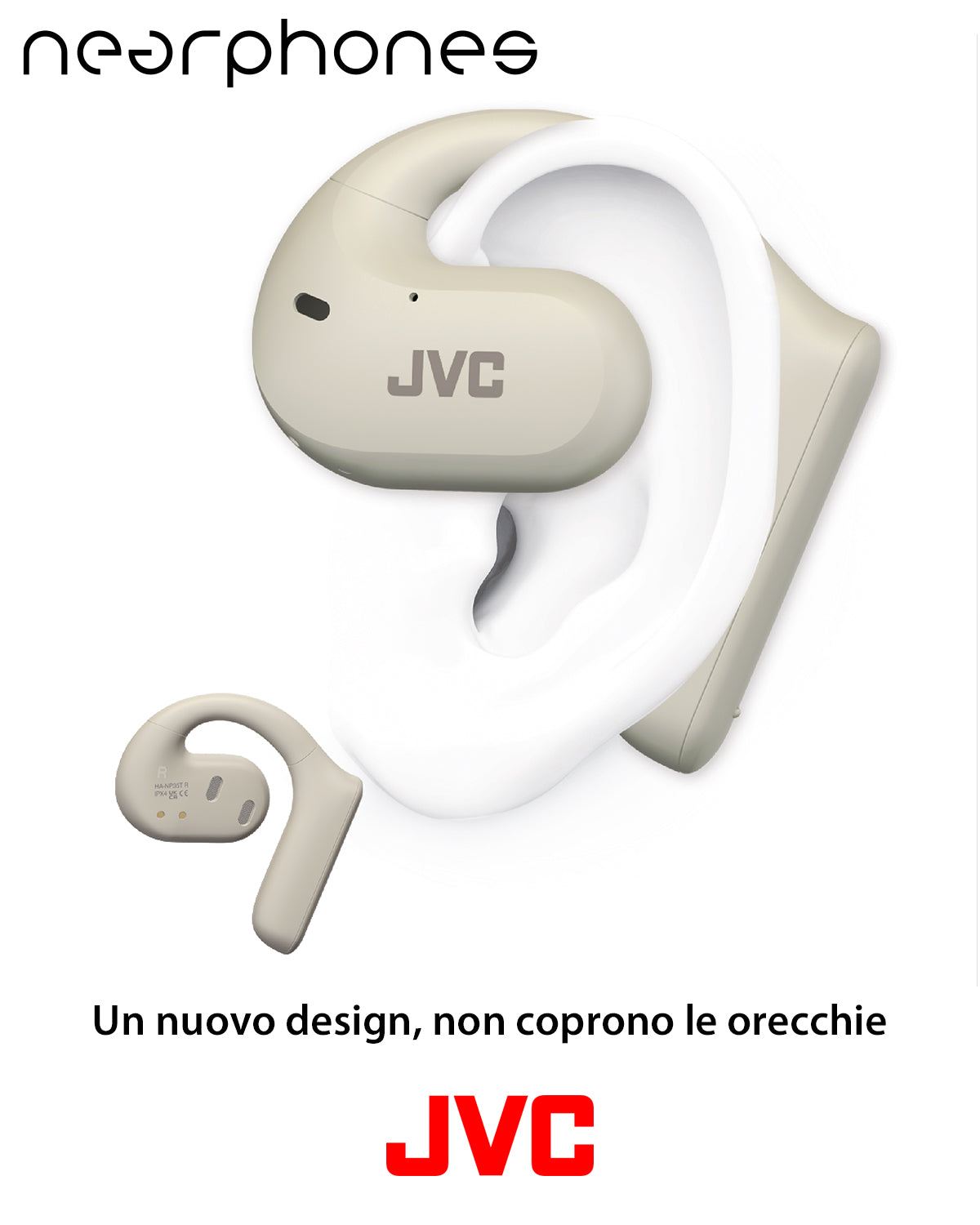 JVC Nearphones HA-NP35T, Auricolari True Wireless, con Cancellazione del Rumore