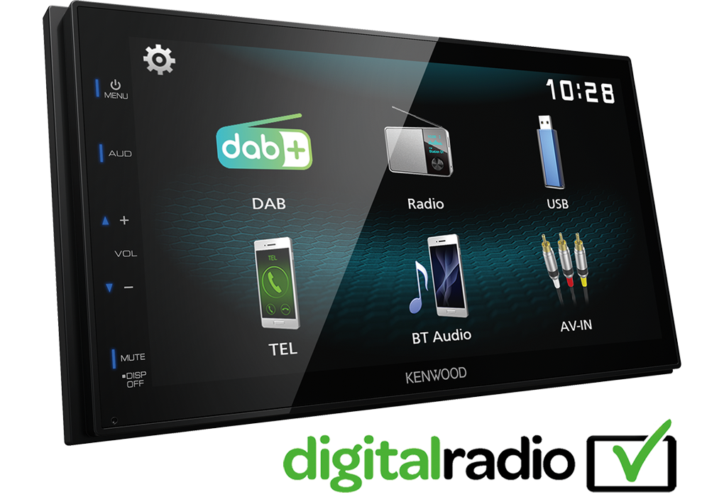 Kenwood DMX125DABA0 Digital Media Receiver con antenna DAB inclusa