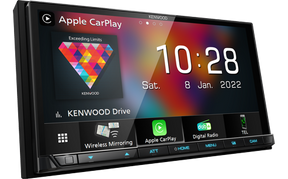 KENWOOD DMX8021DABS Digital Media AV Receiver con  7.0" WVGA Display, Wireless Smartphone Connections, Bluetooth & Digital Radio DAB+