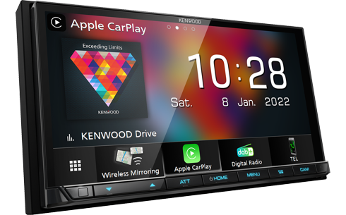 KENWOOD DMX8021DABS Digital Media AV Receiver con  7.0" WVGA Display, Wireless Smartphone Connections, Bluetooth & Digital Radio DAB+