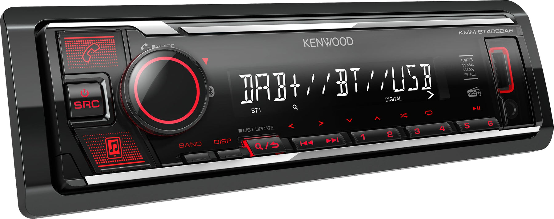 OUTLET Kenwood KMM-BT408DAB Digital Media Receiver con Digital radio DAB+ & Bluetooth