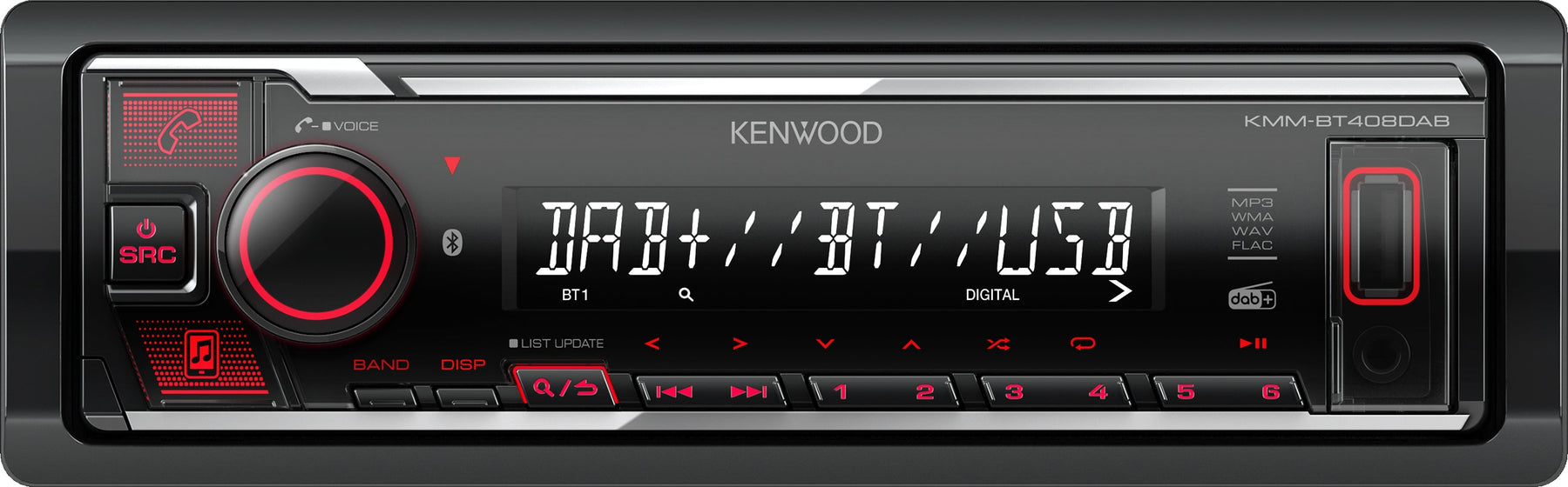 OUTLET Kenwood KMM-BT408DAB Digital Media Receiver con Digital radio DAB+ & Bluetooth