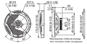 JVC CS-DR1722 - Altoparlanti 6 3/4" (17cm) 2 vie coassiali