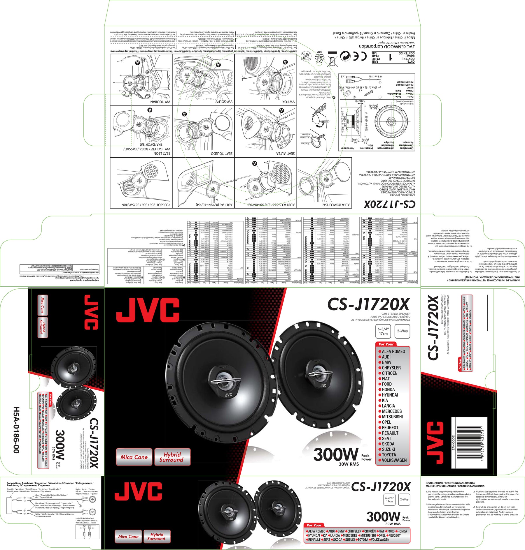 JVC CS-J1720X Altoparlante coassiale