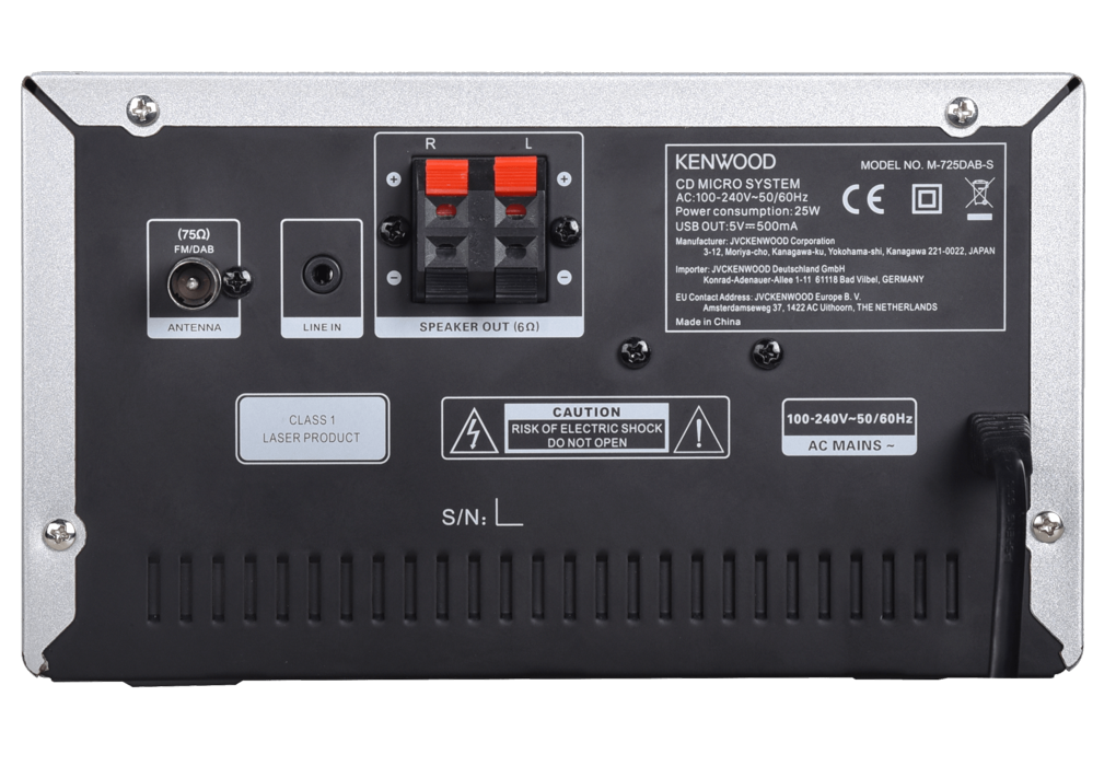 OUTLET Kenwood M-725DAB Sistema Micro Hi-Fi con CD, USB, DAB+ e streaming audio Bluetooth