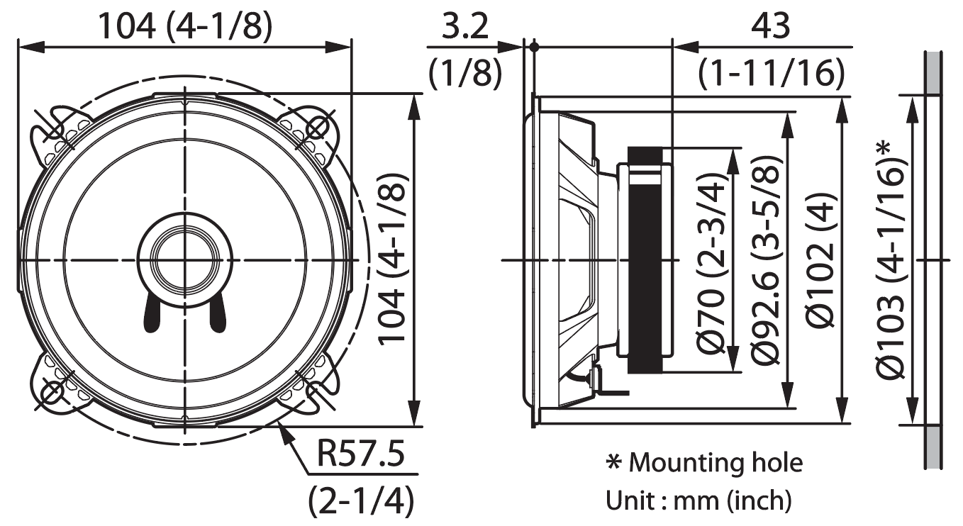 KENWOOD KFC-S1057 - Sistema di altoparlanti a doppio cono, 13 cm