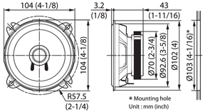 KENWOOD KFC-S1057 - Sistema di altoparlanti a doppio cono, 13 cm