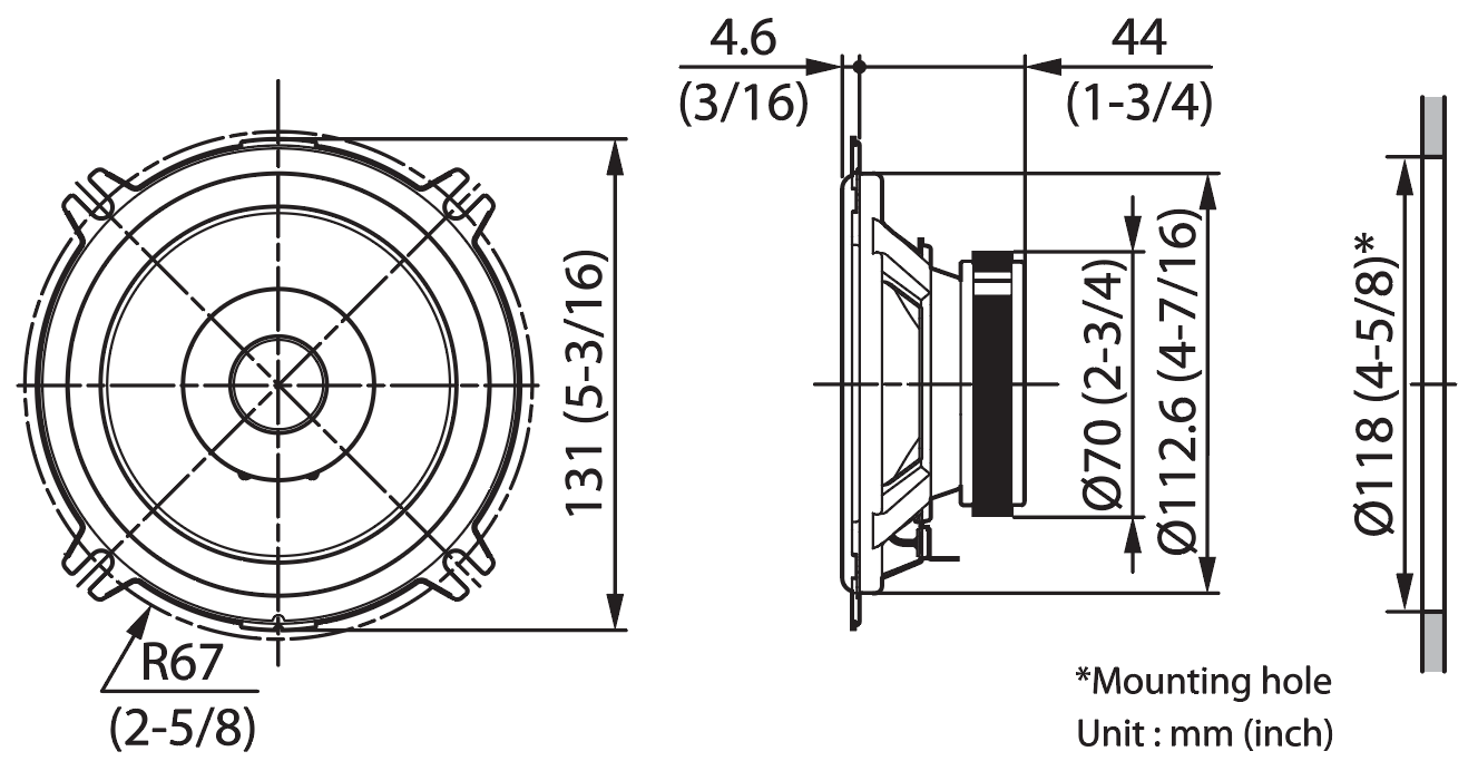 KENWOOD KFC-S1357 - Speaker serie STAGE SOUND. Sistema di altoparlanti a doppio cono, 13 cm