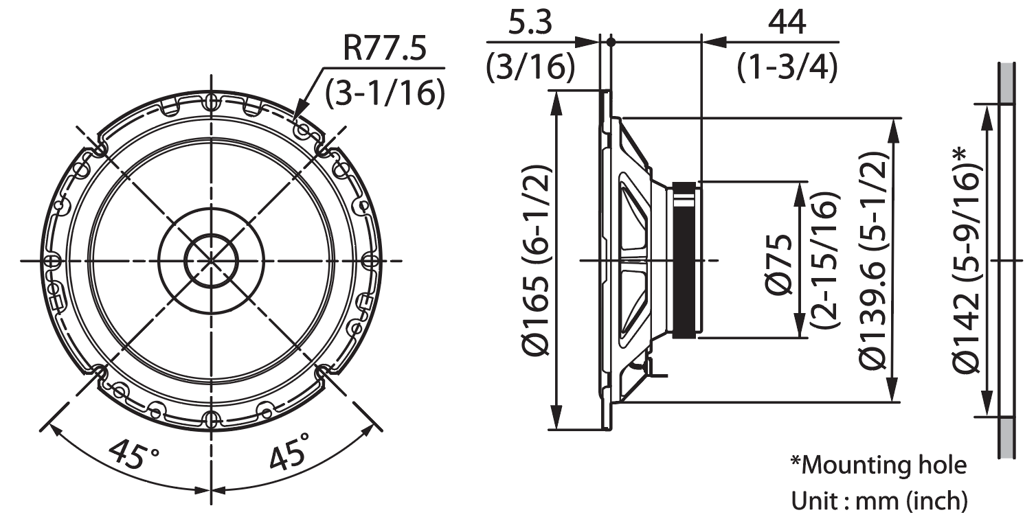 KENWOOD KFC-S1757 - Speaker serie STAGE SOUND. Sistema di altoparlanti a doppio cono, 17cm
