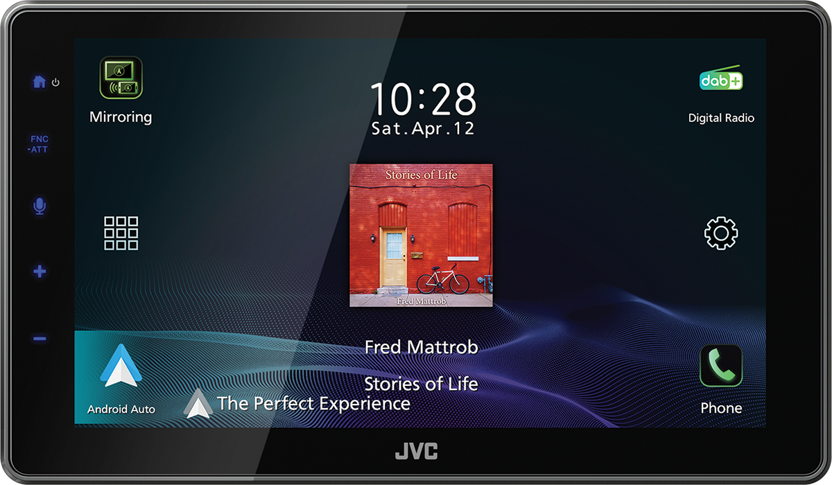 JVC KW-Z900DBW Sintoamplificatore AV digitale 1 DIN con schermo LCD HD da 9,00"