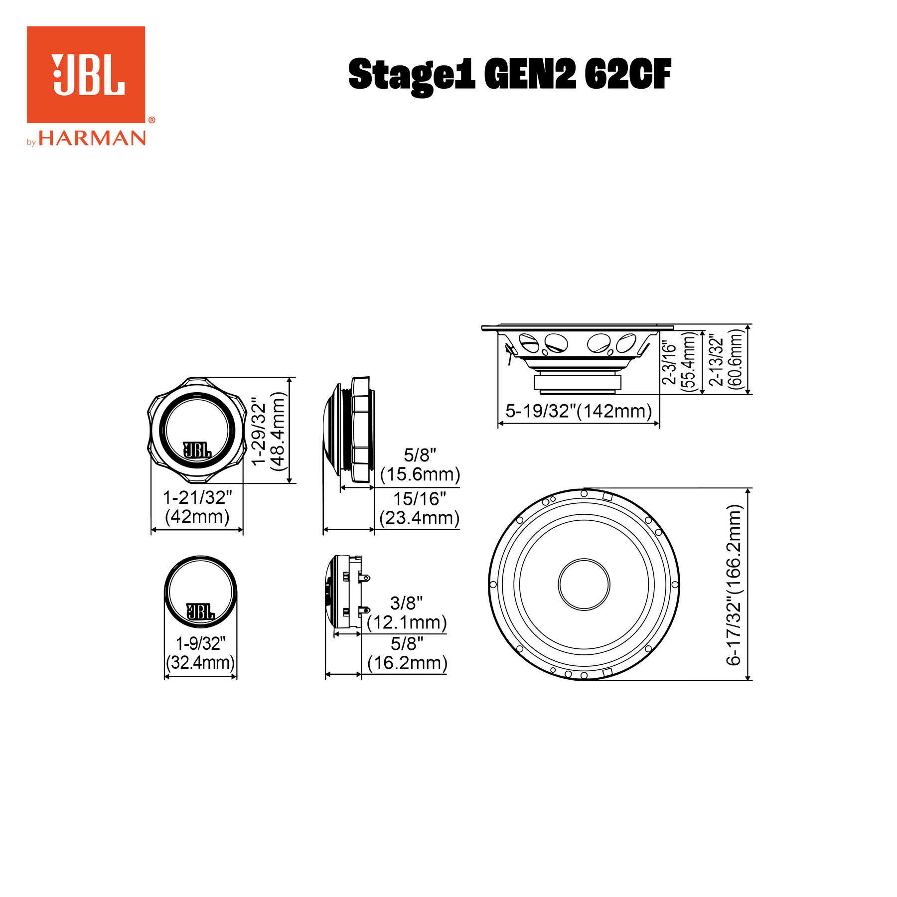 JBL STAGE1 62CF Componente GEN2