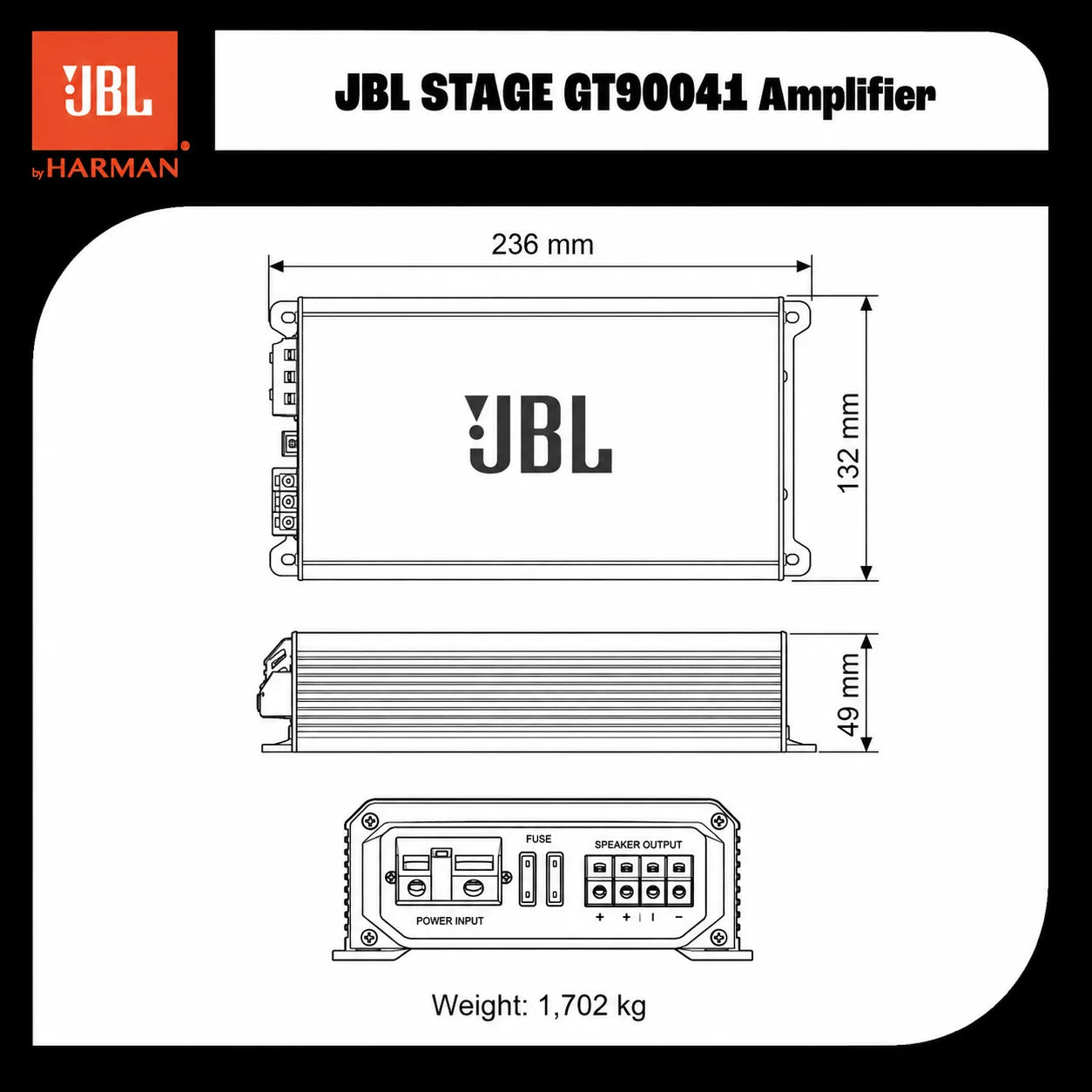Amplificatore JBL STAGE GT90041