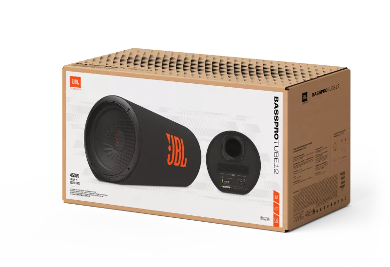 JBL BassPro Tube 12 BP12T - Autosubwoofer attivo BassTube - Amplificatore Classe D - 450 Watt Peak - 150W RMS