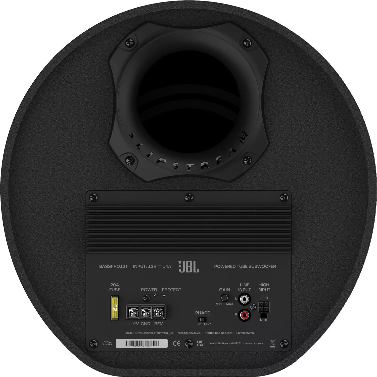 JBL BassPro Tube 12 BP12T - Autosubwoofer attivo BassTube - Amplificatore Classe D - 450 Watt Peak - 150W RMS