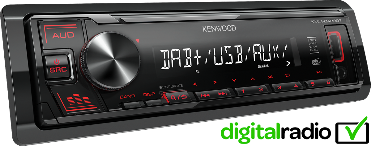Kenwood KMM-DAB307. Digital Media Receiver con Digital Radio DAB+ built-in