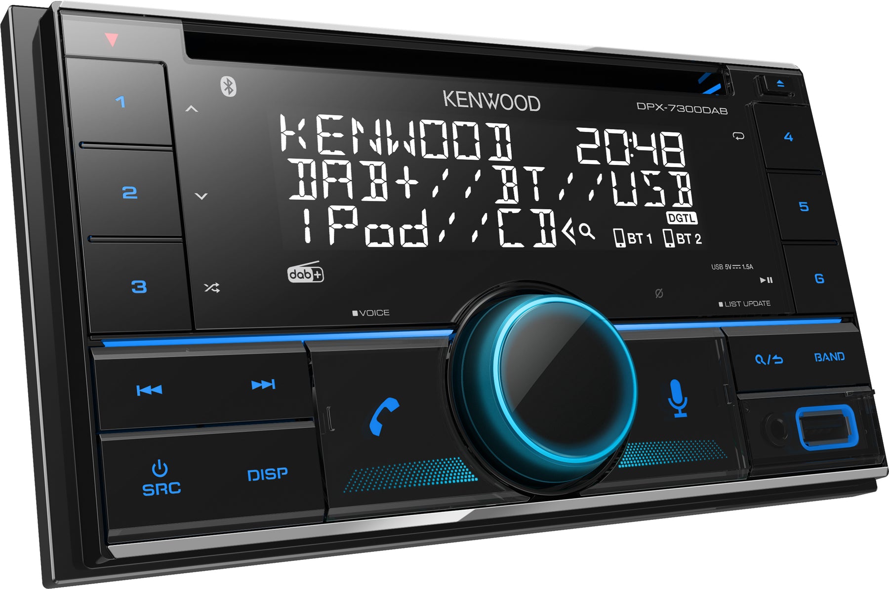 Kenwood DPX-7300DAB Sintolettore CD/USB con Digital radio DAB+, Bluetooth e assistente vocale Amazon Alexa