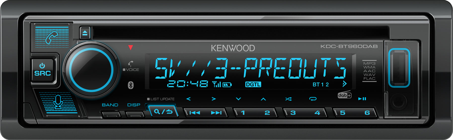 Kenwood KDC-BT960DAB. Sintolettore CD con Digital radio DAB+, Bluetooth technology e assistente vocale Amazon Alexa .