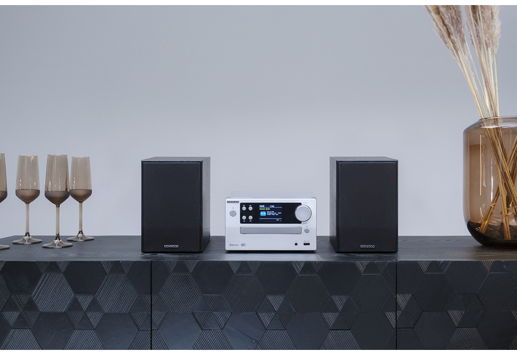Kenwood M-725DAB Sistema Micro Hi-Fi con CD, USB, DAB+ e streaming audio Bluetooth
