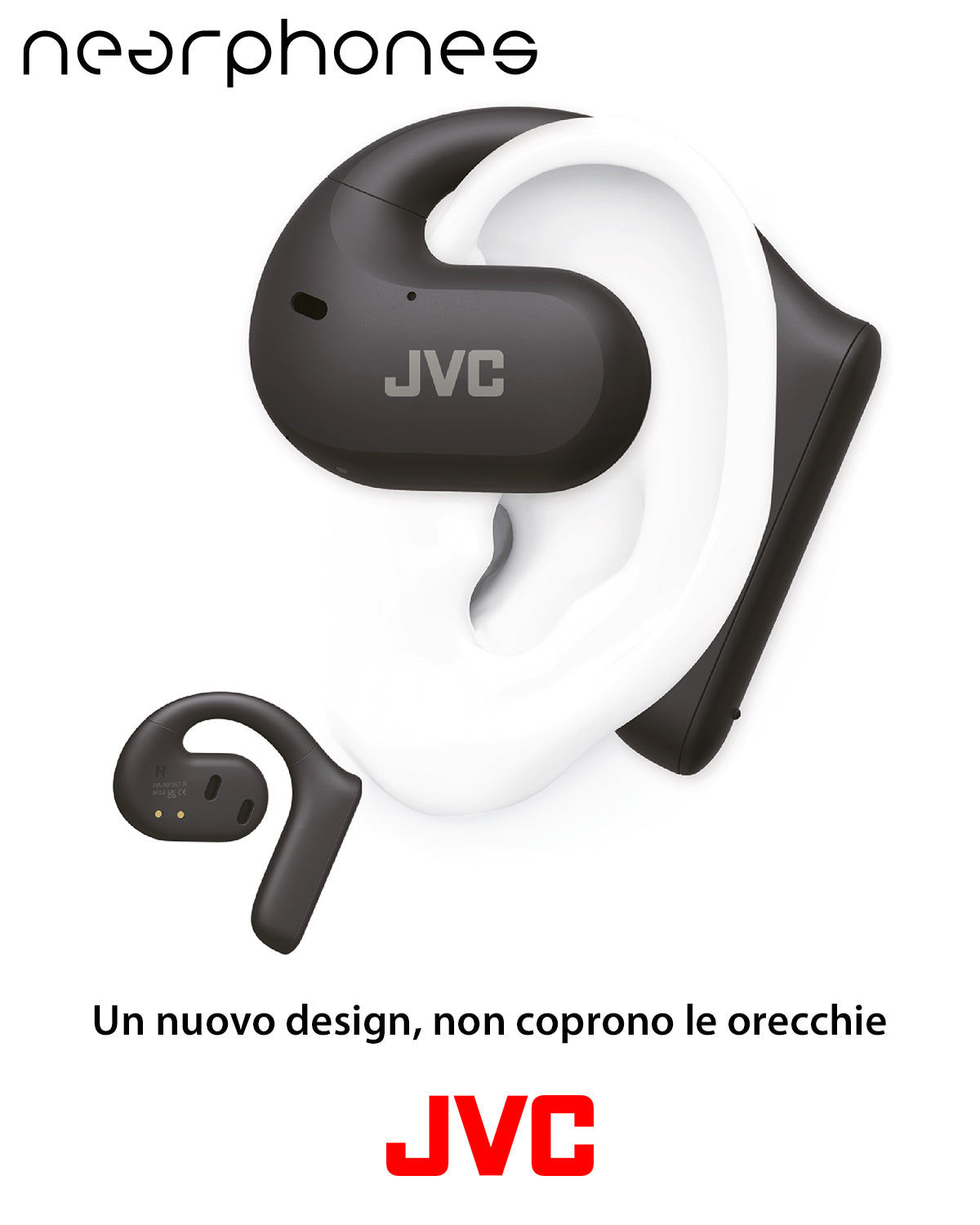 JVC Nearphones, Auricolari True Wireless, con Cancellazione del Rumore