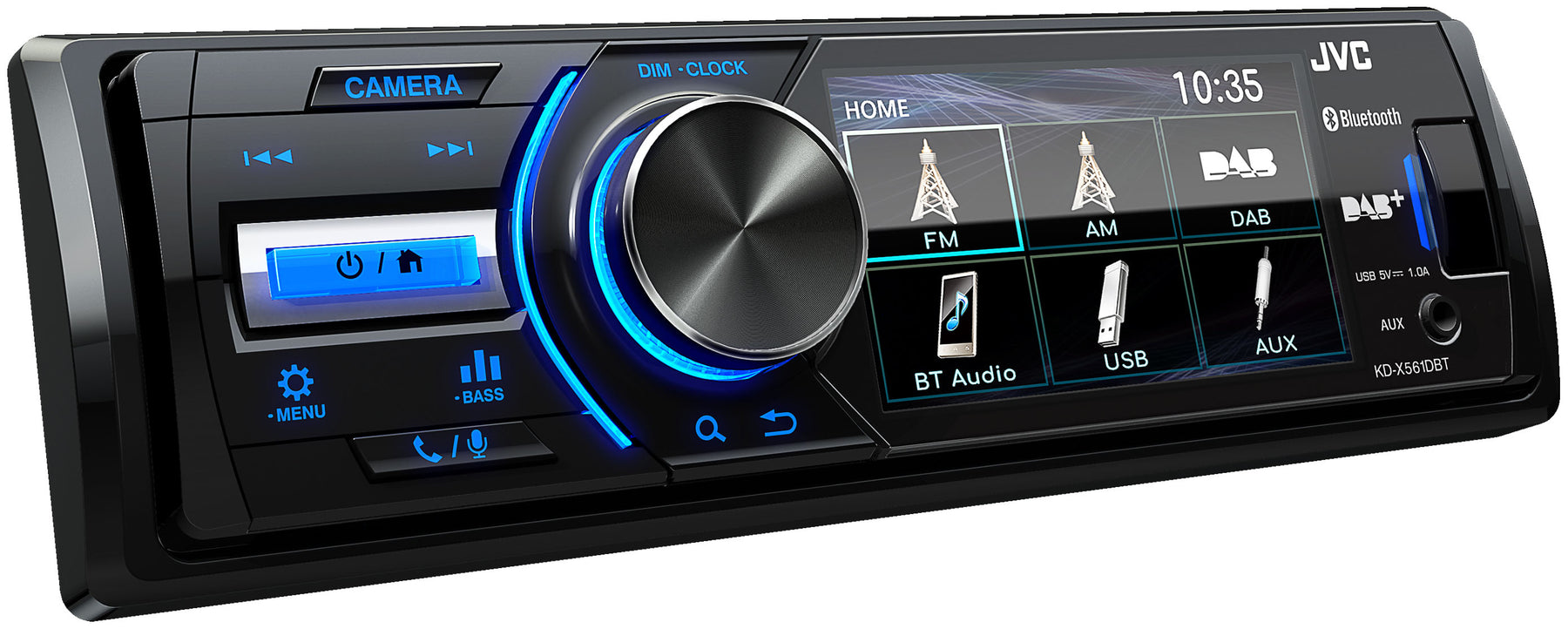 JVC KD-X561DBT Autoradio mechaless con monitor da 3.0" , Built-In DAB Tuner and Built-in e Bluetooth® Wireless Technology per viva voce e streaming audio